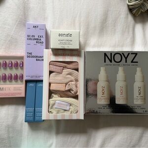 Summer Fridays Skincare Trio with Pink and Cream Accessories